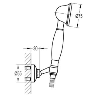 Душевая лейка Swedbe Terracotta 2562 тёмная бронза